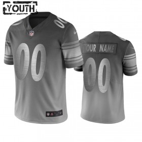 Maillot Enfant Pittsburgh Steelers Silver City Edition Personnalisé Gris Vapor Limited
